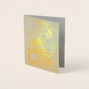 Carte Dorée HOCUS POCUS NOIR CHAT WITCH, SOURIS HALLOWEEN Blan