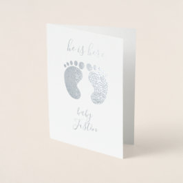 Carte Dorée Il est ici Nom personnalisé Foil Card