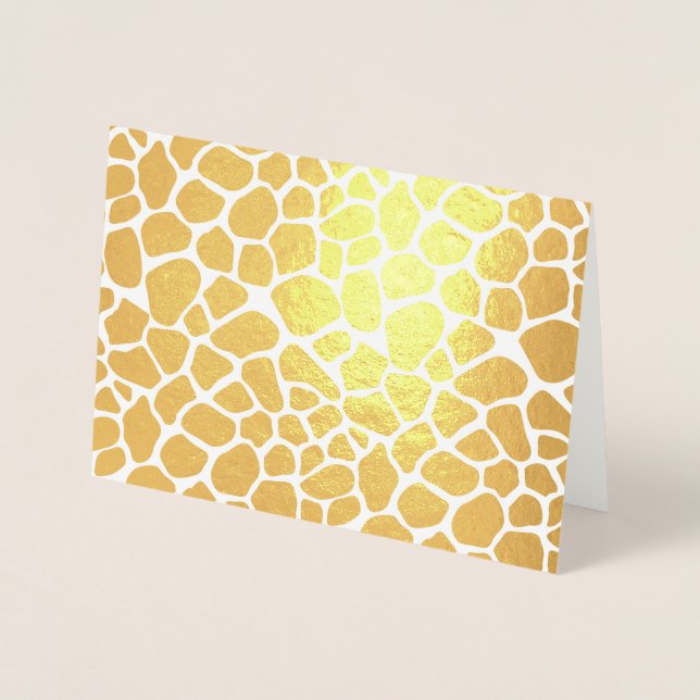 Carte Dorée Impression de girafe (Devant)