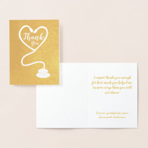 Carte Dorée Infirmière Merci des travailleurs de la santé