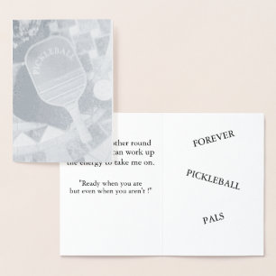 Carte Dorée "Invitation de jeu de Pickleball" (5" x 7") Feuill