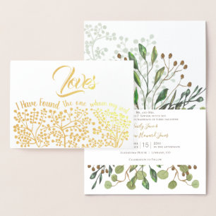 Carte Dorée J'ai Trouvé Celui Que Mon Âme Aime Mariage