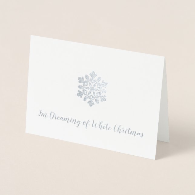 Carte Dorée Je rêve d'un Noël blanc (Devant)