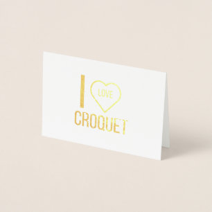 CARTE DORÉE JE SUIS FAN DE CROQUET
