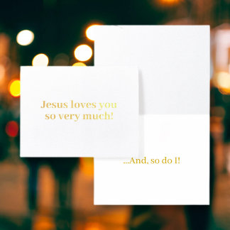 Carte Dorée Jésus t'aime tellement !
