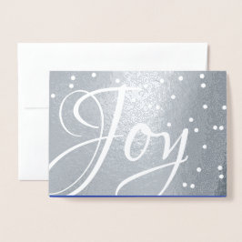 Carte Dorée Joie. Village neige Noël Luxe Véritable