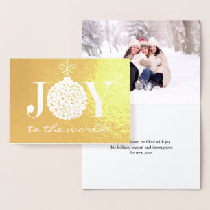 Carte Dorée Joy to the World Holiday Photo