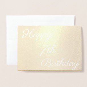 Carte Dorée Joyeux 7ème anniversaire d'or
