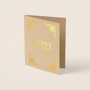 Carte Dorée Joyeux anniversaire