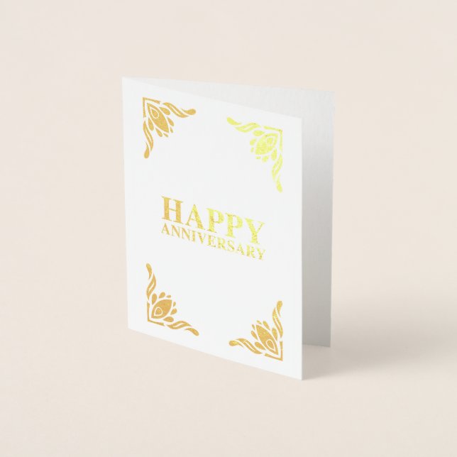 Carte Dorée Joyeux anniversaire (Devant)