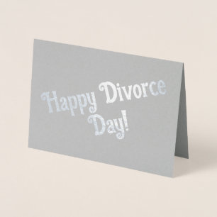 Carte Dorée Joyeux anniversaire de divorce !