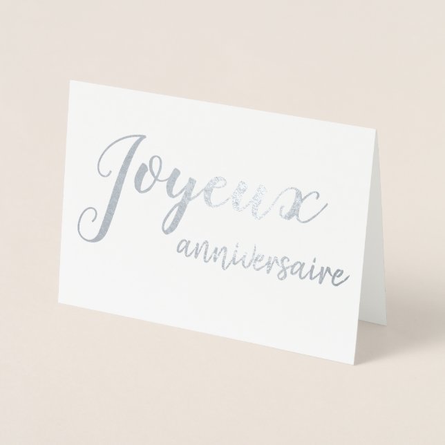 Carte Dorée Joyeux Anniversaire Français Joyeux Anniversaire S (Devant)