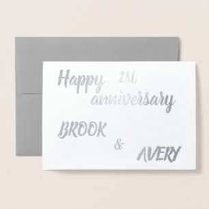 Carte Dorée Joyeux Anniversaire Personnalisé Noms & Numéro