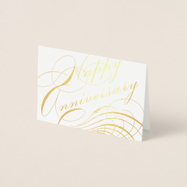 Carte Dorée Joyeux Anniversaire Spécial Occasion (Devant)