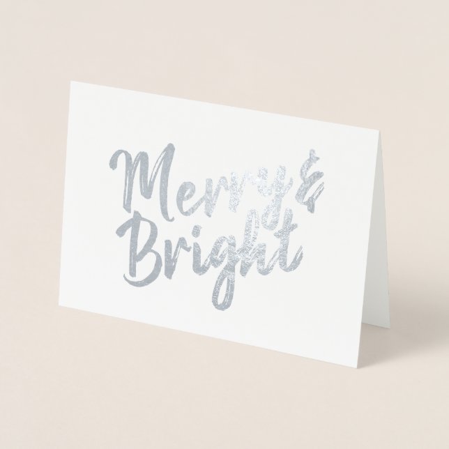 Carte Dorée Joyeux et brillant design de script peint (Devant)