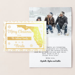 Carte Dorée Joyeux Noël de Florida State   Photo