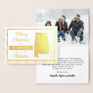 Carte Dorée Joyeux Noël de l'Etat d'Alabama   Photo