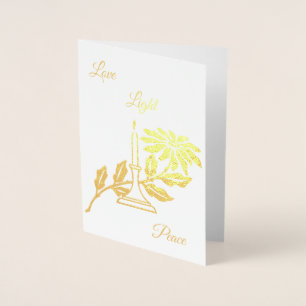 Carte Dorée Joyeux Noël Gold Foil