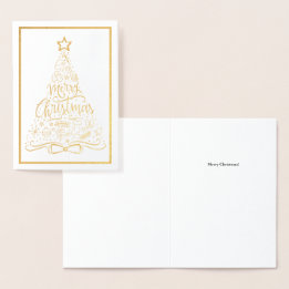 Carte Dorée Joyeux Noël Joyeux Noël Arbre Vos Paroles