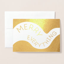 Joyeux tout texte courbe Photo Holiday Gold
