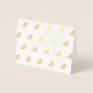 Carte Dorée Kids cute birdy 