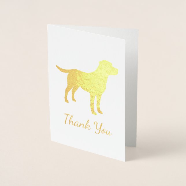 Carte Dorée Labrador Chien Baby shower Blue Boy Lab (Devant)
