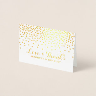 Carte Dorée Les confettis modernes de feuille d'or pointillent