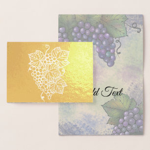 Carte Dorée Les raisins sur la vigne   Beaux fruits