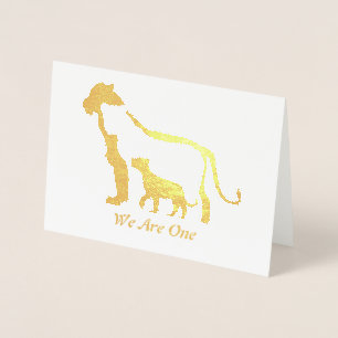 Carte Dorée Lions noirs et blancs