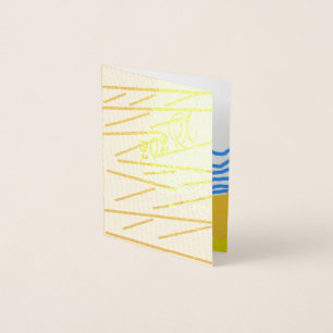 Carte Dorée LJ Monogram Moderne Elégant Mariage de plage