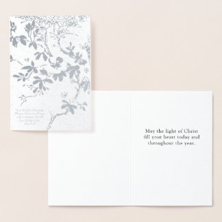 Carte Dorée Lumière chrétienne du Christ