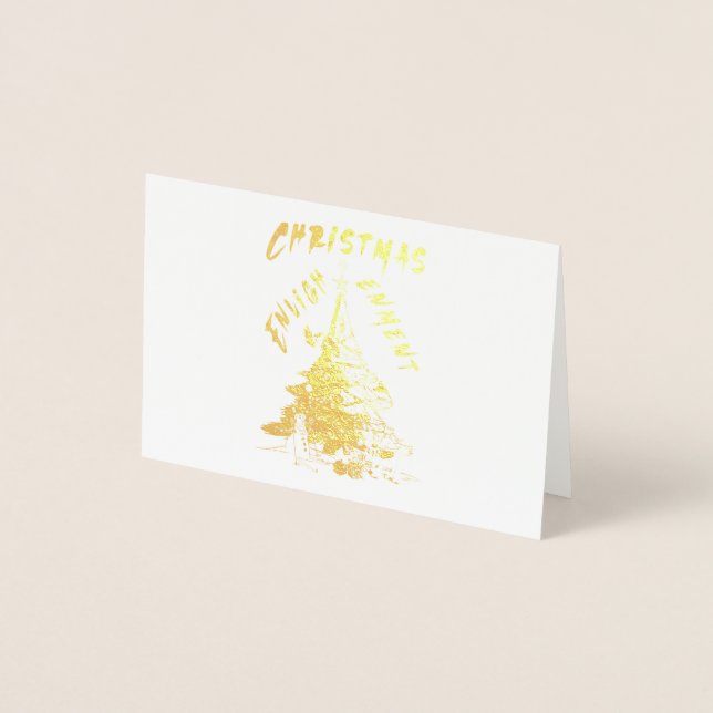 Carte Dorée Lumière de Noël (Devant)