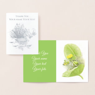 Carte Dorée Lys de fleurs Dessin au crayon