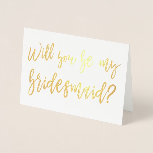 Carte Dorée Mariage Bridesmaid (Devant)