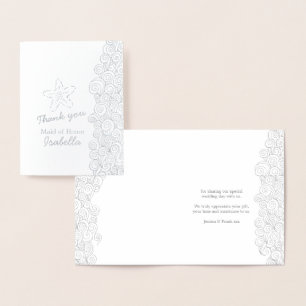 Carte Dorée Mariage de plage d'étoiles de mer