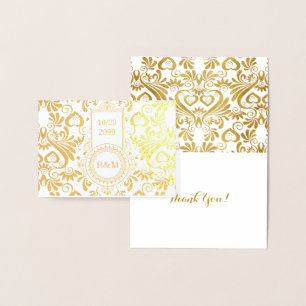 Carte Dorée Mariage des persiennes d'or Tout le texte personna