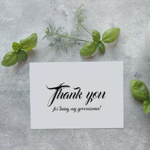 Carte Dorée Mariage Groomsman Merci