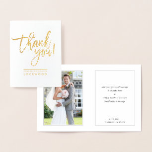 Carte Dorée MARIAGE MERKS, script moderne et minimal