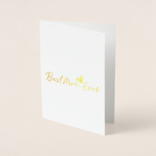 Carte Dorée Meilleure Maman Cœur