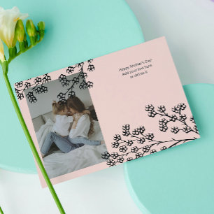 Carte Dorée Meilleure maman jamais rose Floral Fête des mères 