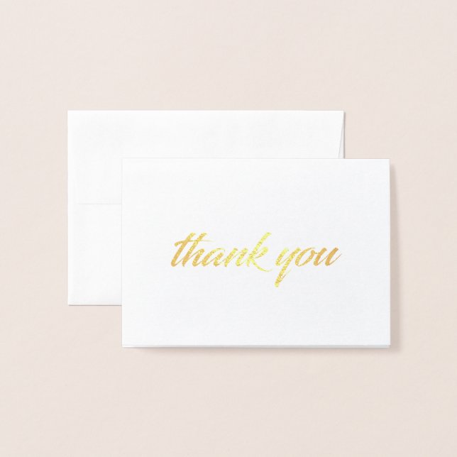 Carte Dorée Merci (Devant avec enveloppe)