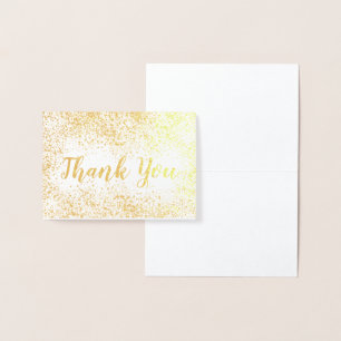 Carte Dorée Merci Confetti Gold Foil