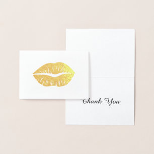 Carte Dorée Merci en bâton doré