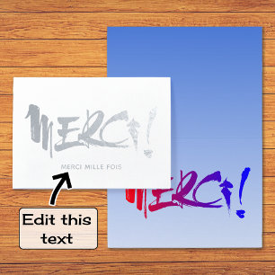 Carte Dorée Merci français merci argent