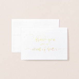 Carte Dorée Merci Gold Foil Maid of Honor Mariage Card