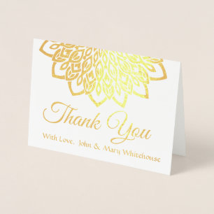 Carte Dorée Merci Mandala
