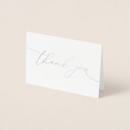 Carte Dorée Merci Mariage minimaliste Merci Silver Foil