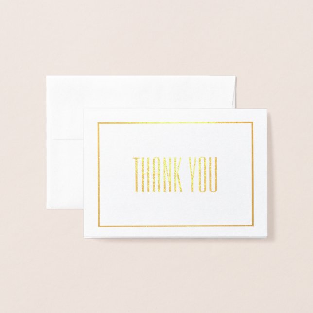 Carte Dorée Merci Mini (Devant avec enveloppe)