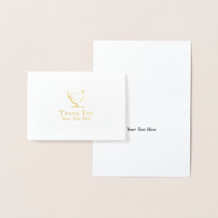 Carte Dorée Merci minimaliste Ferme Hen Logo Luxe