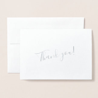 Carte Dorée Merci personnalisé / Personnalisé Nom Argent